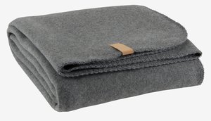 Throw DAGLILJE 130x170 fleece dark grey