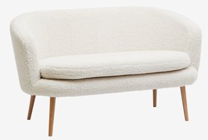 Sofa GISTRUP 2-Sitzer Stoff off-white