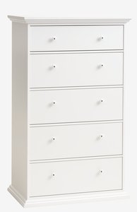 Cassettiera 5 cassetti FREDENSBORG bianco