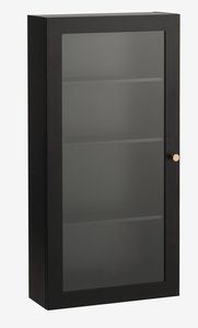 Επιτοίχιο ντουλάπι HASTRUP 1 γυάλινη πόρτα μαύρο