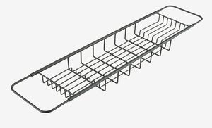 Badewannenablage ILSBO mit ausziehbaren Enden schwarz