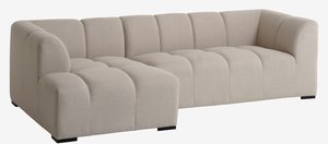Sofa ALLESE Chaiselongue links Stoff beige