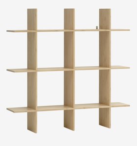 Wall shelf KVISSEL 3 shelves bamboo
