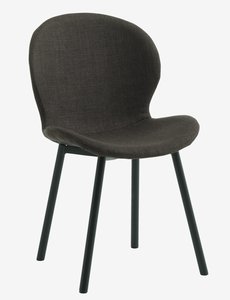 Krzesło GEVNINGE ciemnobrązowy tkanina/czarny