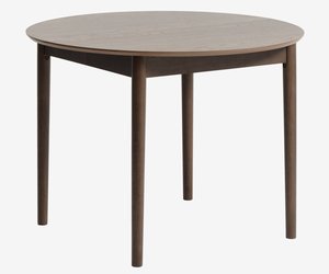 Eettafel MARSTRAND Ø110/110x200 donker eiken