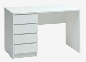 Písací stôl LIMFJORDEN 60x120 4 zásuvky biela