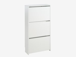 Shoe cabinet BAKHUSE 3 compartments white