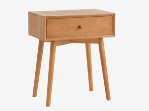 Bedside table HOKKSUND 1 drawer brown