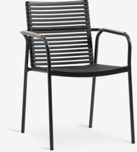 Stohovateľná stolička NABE čierna