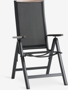 Silla reclinable BREDSTEN negro