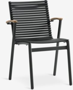 Stohovateľná stolička SADBJERG čierna