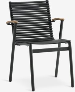 Silla apilable SADBJERG negro