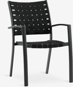 Rakásolható kerti szék JEKSEN fekete