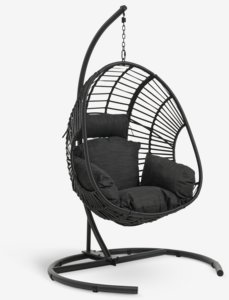 Hanging chair GJERN W118xH184xD106 black