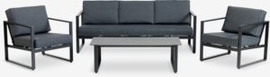 Lounge set VONGE 5 lugares preto