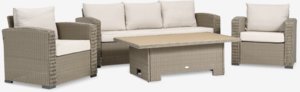 Lounge-Set STAVERN 5 Personen natur