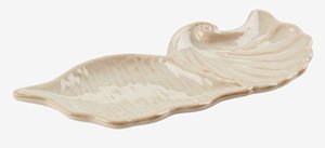 Dienblad TORTUNA B10xL25cm schelpvorm beige