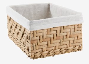 Cesto EJNO P22xL31xH15 cm con tessuto naturale