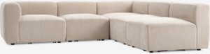 Sofa modułowa SKEJBY 5-miejscowy open end tkanina piaskowy