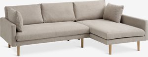 Sofa HVIDBJERG chaise lounge sand