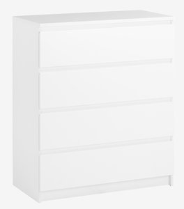 4 συρτάρια συρταριέρα TANGBJERG λευκό