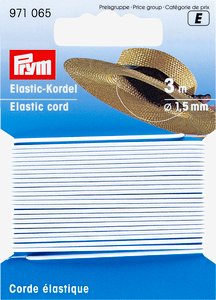 Pyöreä kuminauha 1,5mm 3m/pkt valkoinen