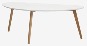 Table basse LEJRE 60x120 blanc/chêne