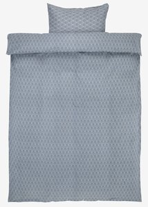 Parure de lit en flanelle MARCELA 160x210 bleu
