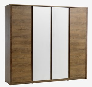 Kleiderschrank VEDDE 220x197 mit Spiegel Wild Oak