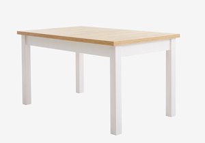 Τραπέζι τραπεζαρίας MARKSKEL 150x193 λευκό/χρωματισμένη δρυς