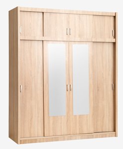 Šatníková skriňa EVETOFTE 180x220 farba svetlého duba
