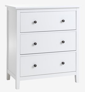 3 drawer chest NORDBY white