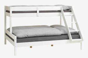 Poschodová posteľ VESTERVIG 90/140x200 vr. rebríka biela
